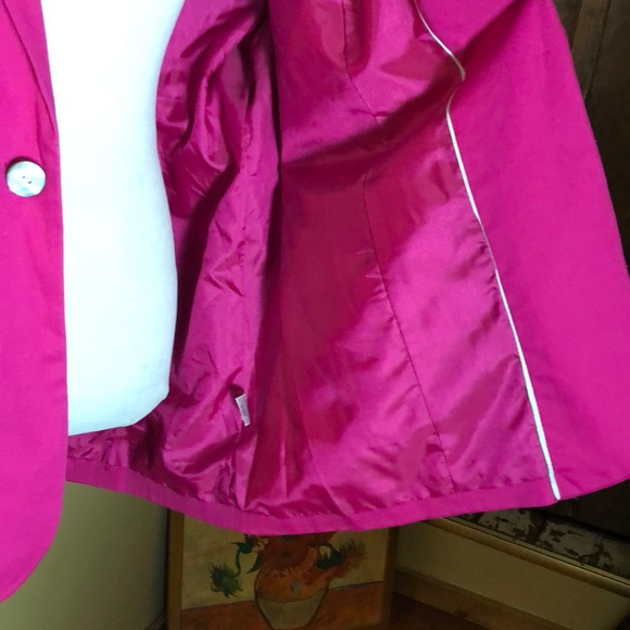 COLDWATER CREEK Size 20-22 Pink 1-Button Blazer Cotton Stretch Vibrant $118 NEW - Picture 6 of 12